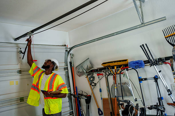 Professional Garage Door Roller Replacement technician working in Wheaton, MD
